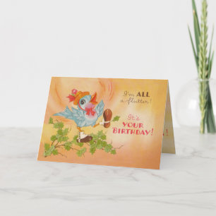 Blue Bird Birthday Card