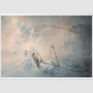 Blue Bird & Botanical Romantic Ethereal Tissue Paper