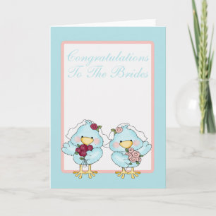Blue Bird Brides Wedding Card