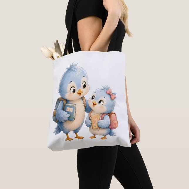 Blue Bird Brother Everyday Tote Bag (Close Up)