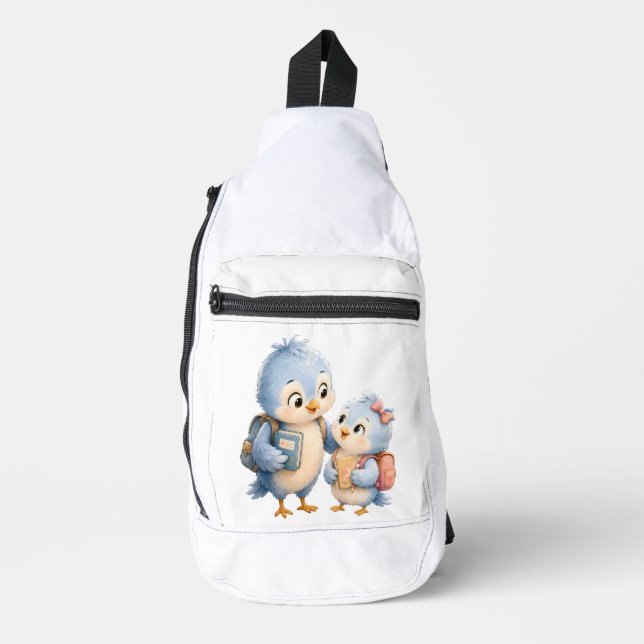 Blue Bird Brother Sling Backpack (Front)