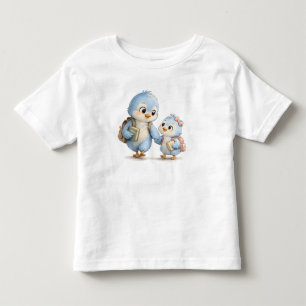Blue Bird Brother White Kids T-Shirt