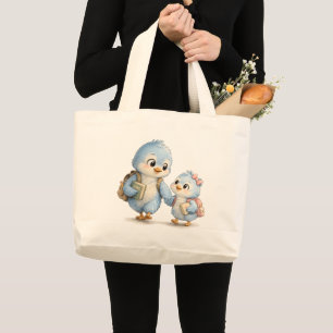Blue Bird Canvas Tote Bag