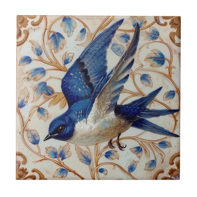 Blue Bird Ceramic Tile (Front)