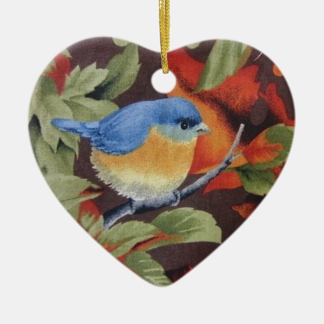 Blue Bird Ceramic Tree Decoration (Front)
