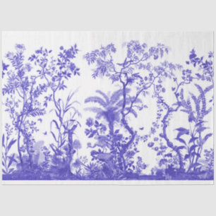 Blue bird chinoiserie decoupage tissue paper