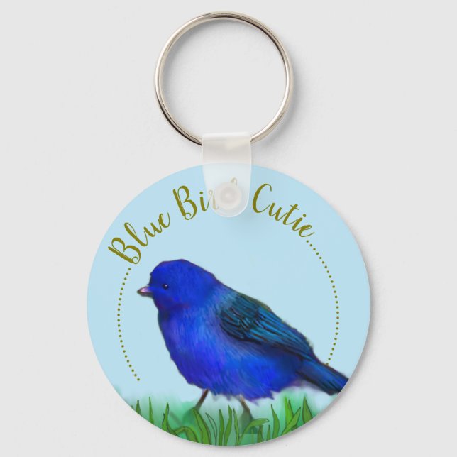 Blue bird cutie key ring (Front)
