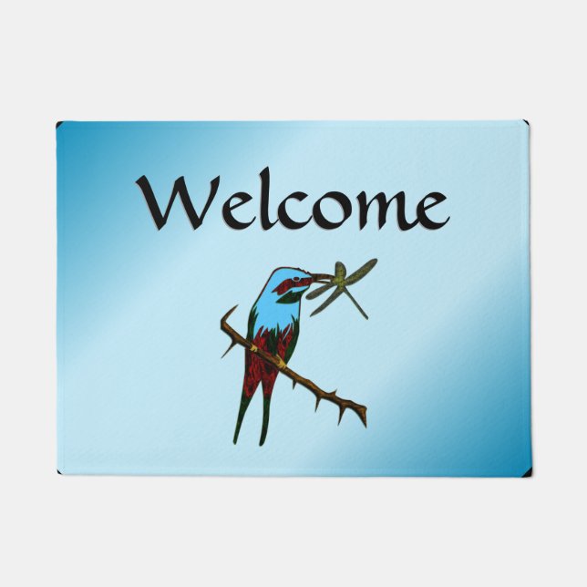 Blue Bird Doormat (Front)