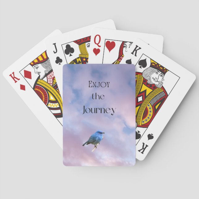 Blue Bird "Enjoy the Journey" Playing Cards (Back)
