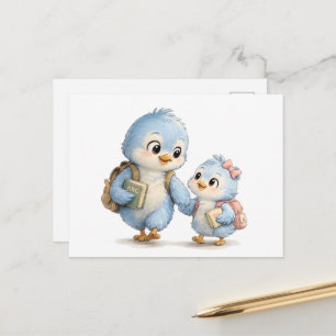 Blue Bird Family Friendship Greeting Card