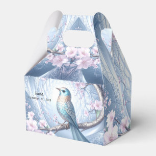 Blue Bird Floral Favor Box