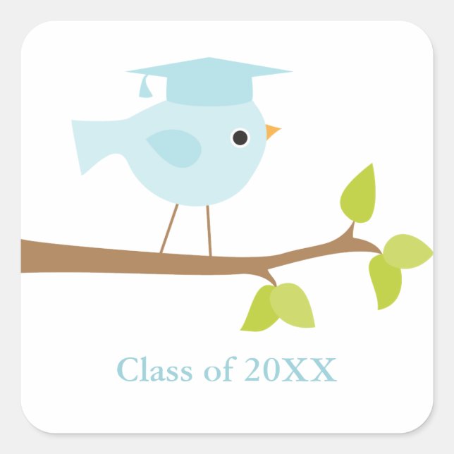 Blue Bird Graduation Envelope Seals (Front)