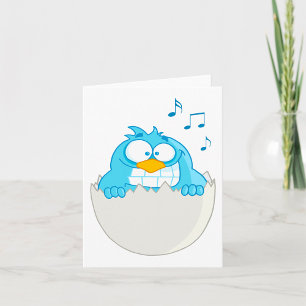 Blue Bird Hatching Card