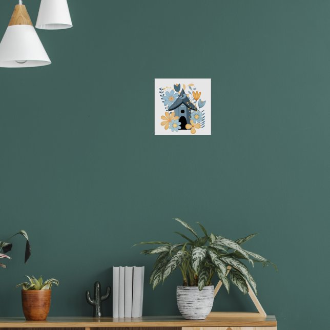 Blue Bird House Poster (Living Room 1)