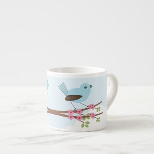 Blue Bird in Blossom Tree Espresso Cup