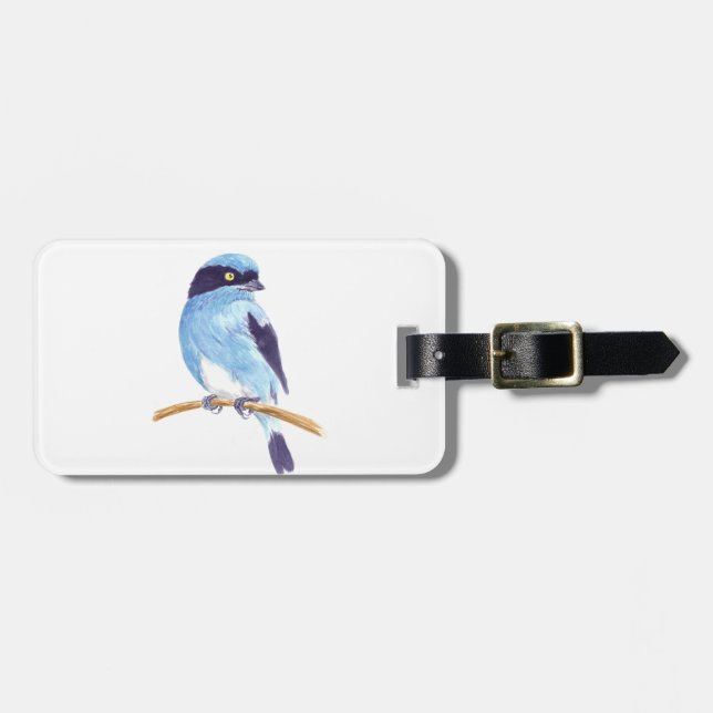 Blue bird luggage tag (Front Horizontal)