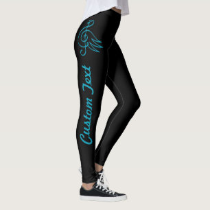 Blue bird music leggings