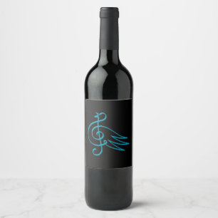Blue bird music wine label