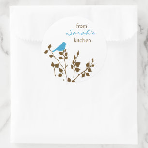 Blue Bird Nature Canning and Baking Classic Round Sticker