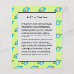 Blue Bird Nests Colourful Eggs Green Leaves Nature Flyer