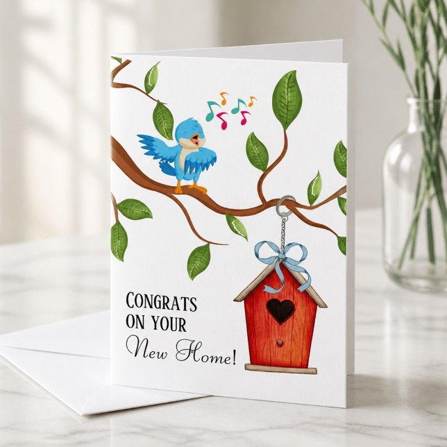Blue Bird New Home Congrats Greeting Card (Creator Uploaded)