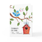 Blue Bird New Home Congrats Greeting Card