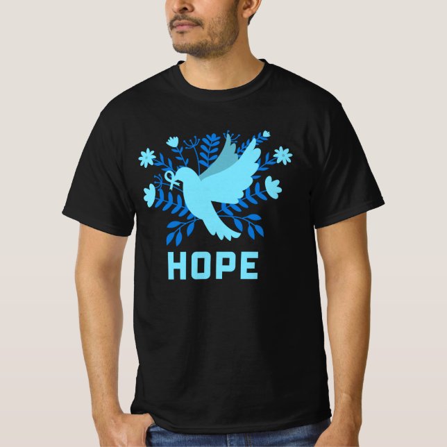 Blue Bird of Hope and Peace - Dove T-Shirt (Front)