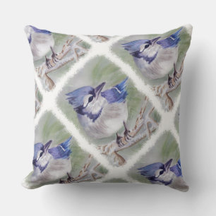 BLUE BIRD OF PARADISE CUSHION