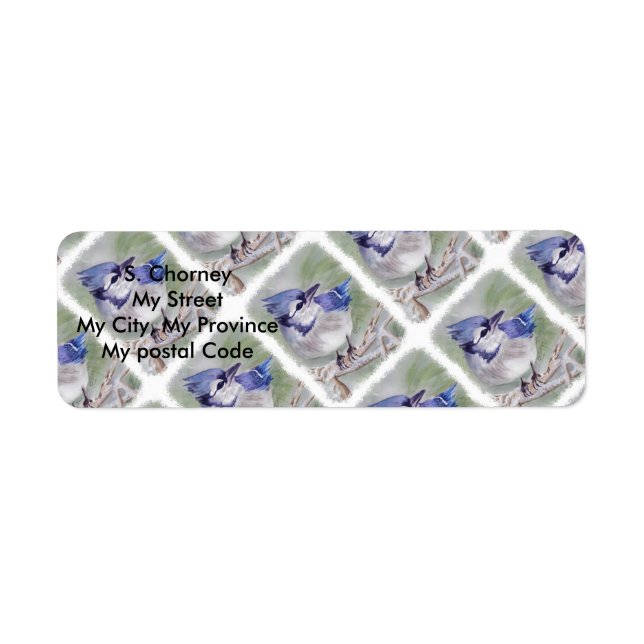 BLUE BIRD OF PARADISE Return Address Label (Front)