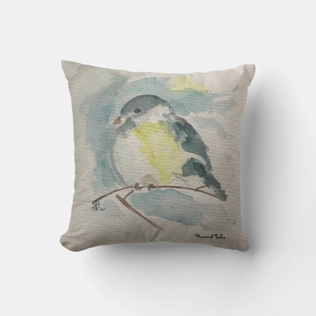 Blue Bird Pillow (Front)