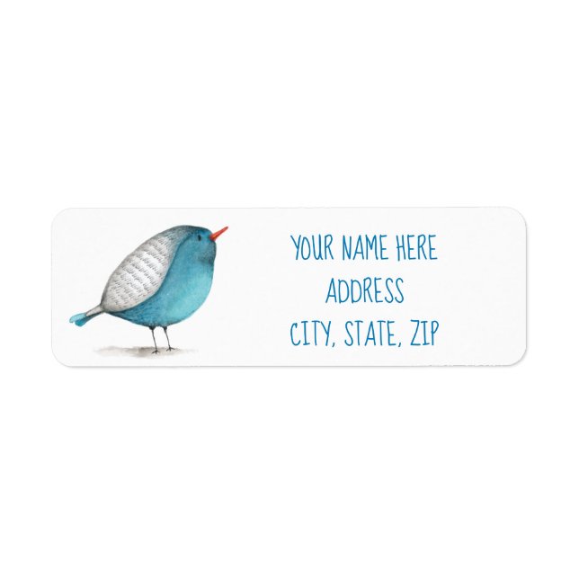 Blue Bird Return Address Label (Front)
