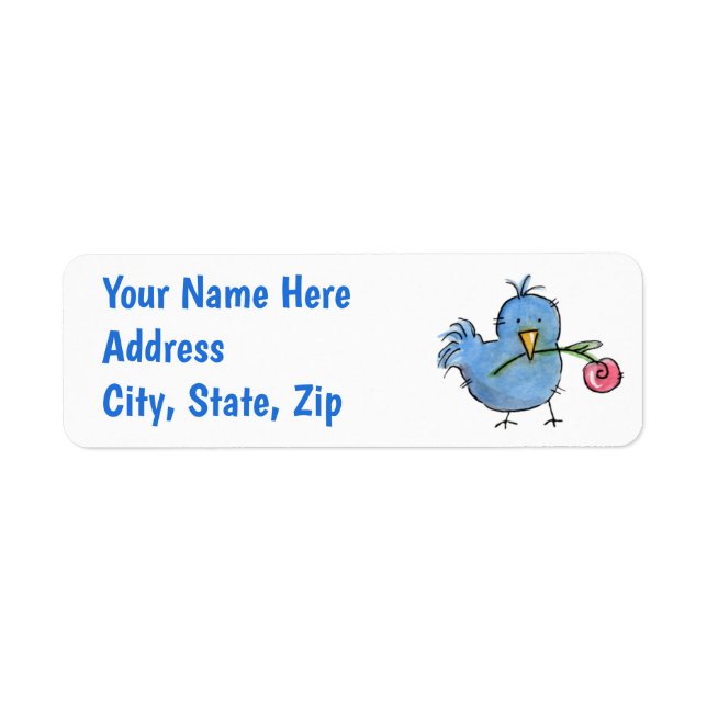 Blue Bird Return Address Label (Front)