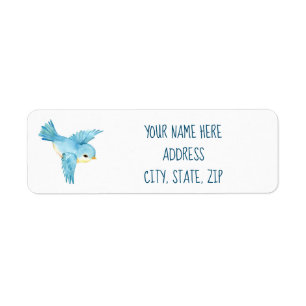 Blue Bird Return Address Label