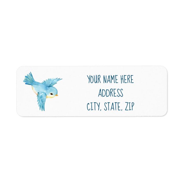 Blue Bird Return Address Label (Front)