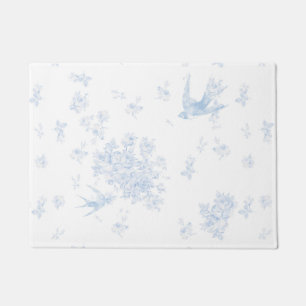 Blue Bird & Roses Doormat