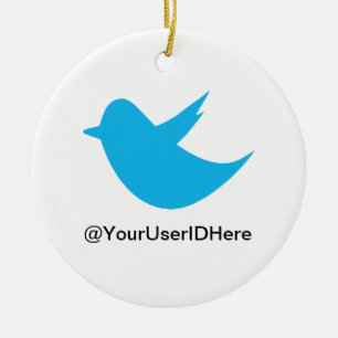 Blue Bird Social Media Ceramic Tree Decoration