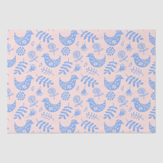 Blue bird  tissue paper (Front)