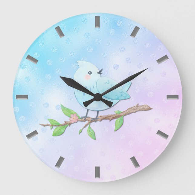 Blue Bird Wall Clock (Front)