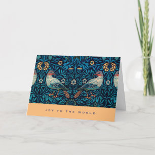 Blue Bird William Morris Pattern Holiday Card