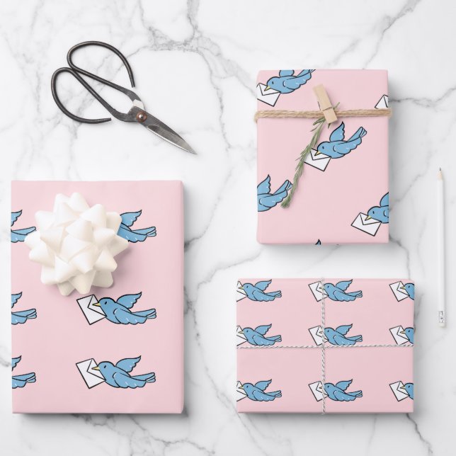Blue Bird Wrapping Paper (Front)