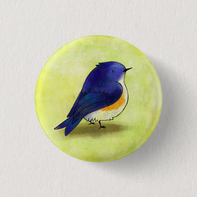 Blue Birdie Button (Front)