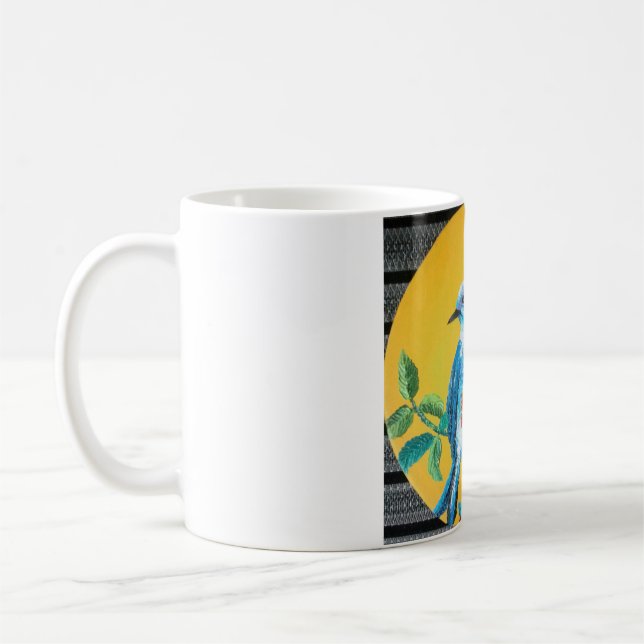 blue birdie coffee mug (Left)