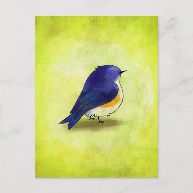 Blue Birdie Postcard (Front)