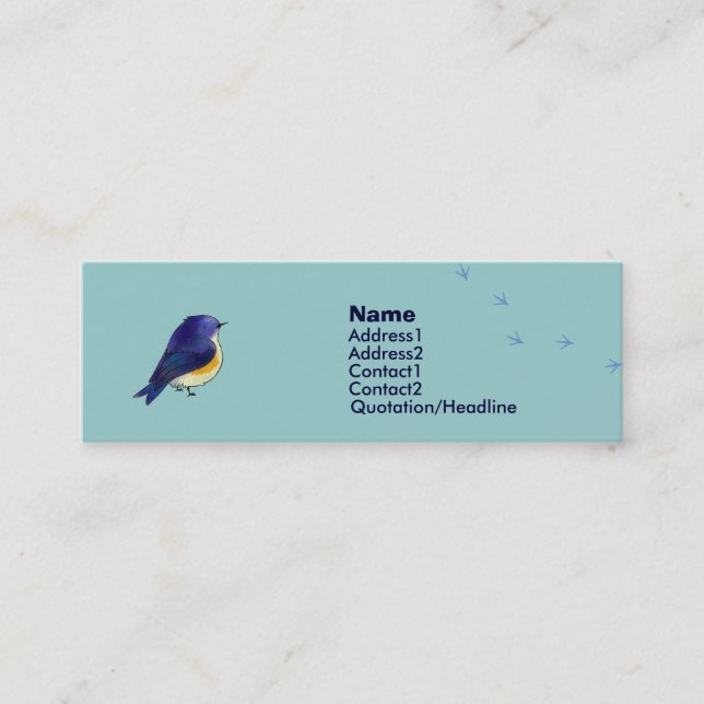 Blue Birdie Profile Card (Front)