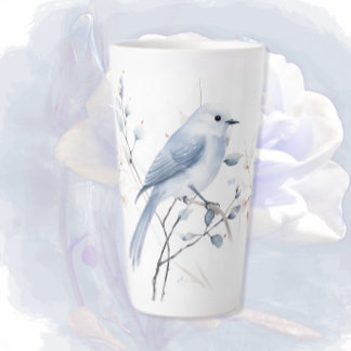 Blue  Birds and Branches Latte Mug