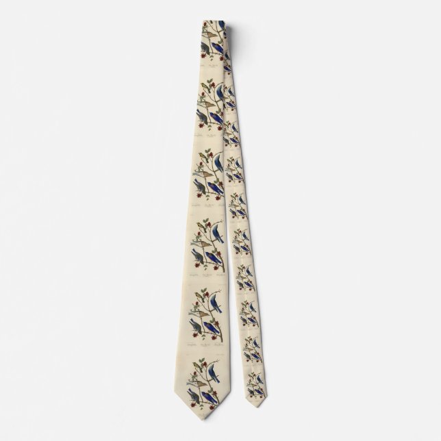 Blue-birds and Warbler, Audubon's Birds of America Tie (Front)
