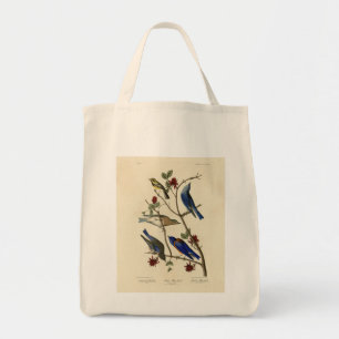 Blue-birds and Warbler, Audubon's Birds of America Tote Bag