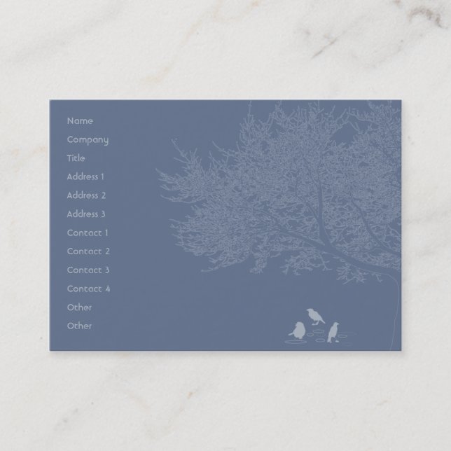 Blue Birds - Chubby Business Card (Front)