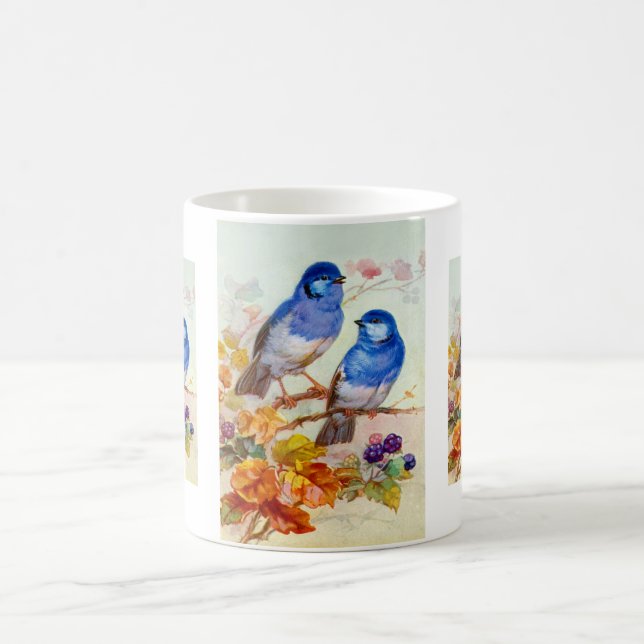 Blue birds coffee mug (Center)
