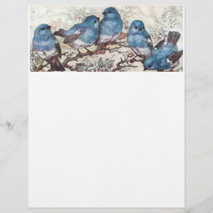 Blue Birds Custom Letterhead